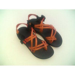 CHACO Women's CLASSIC Z1 Toe Loop Sport Hiking Sandals Shoes Sz 8 ORANGE